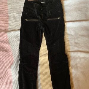 Hudson girls velvet motorcycle pants